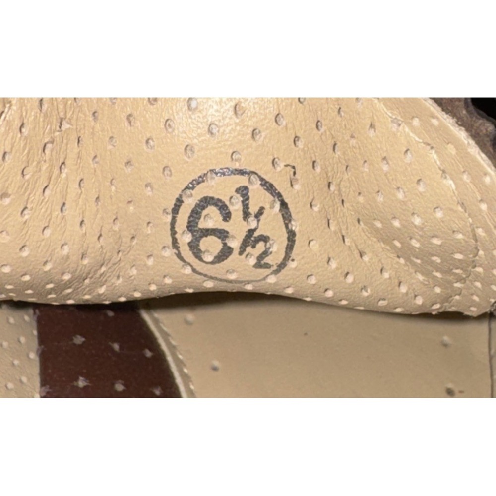 Aerogreen Women's Summer Golf Shoes Size 6.5 Basket Woven Leather Brown/White - Picture 3 of 8